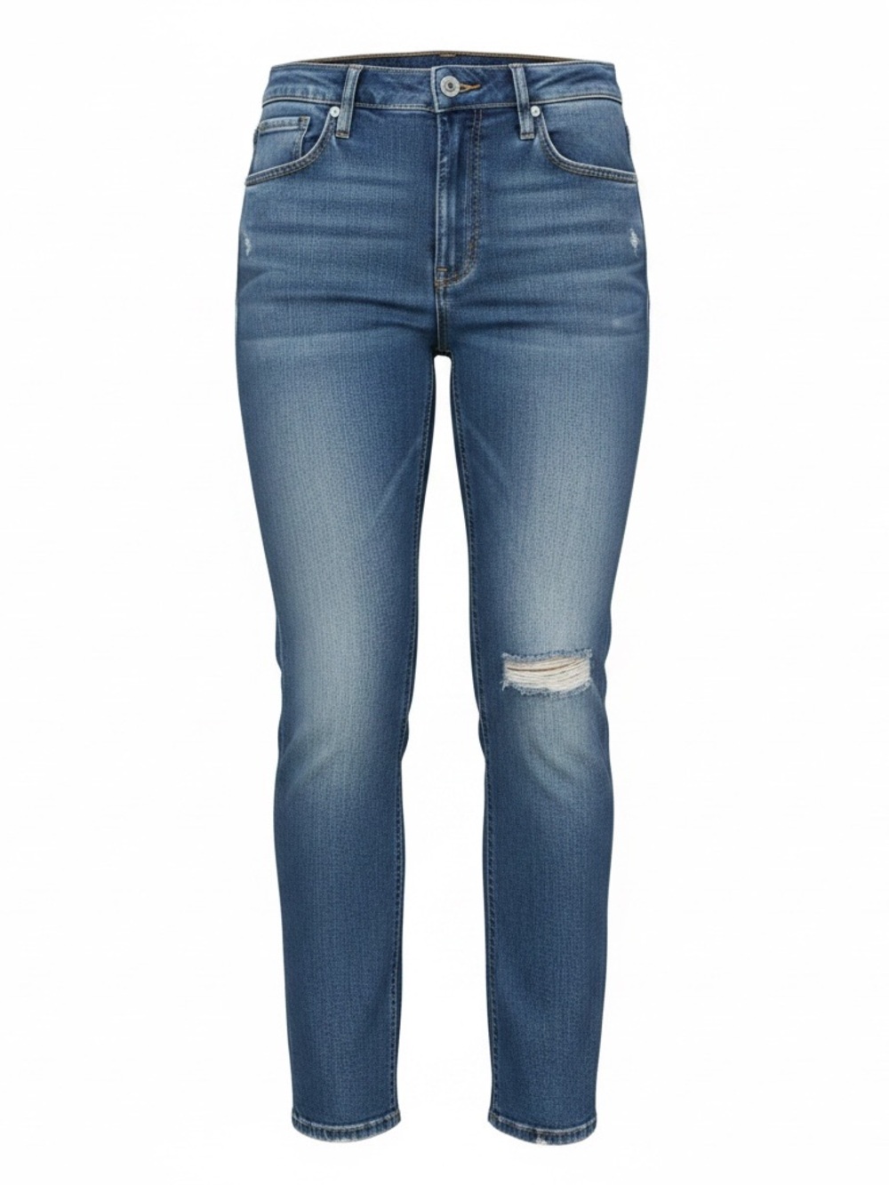 Rag & Bone High Rise Ankle Skinny Jeans Pamela Distressed Size 24 NWT - Picture 3 of 14
